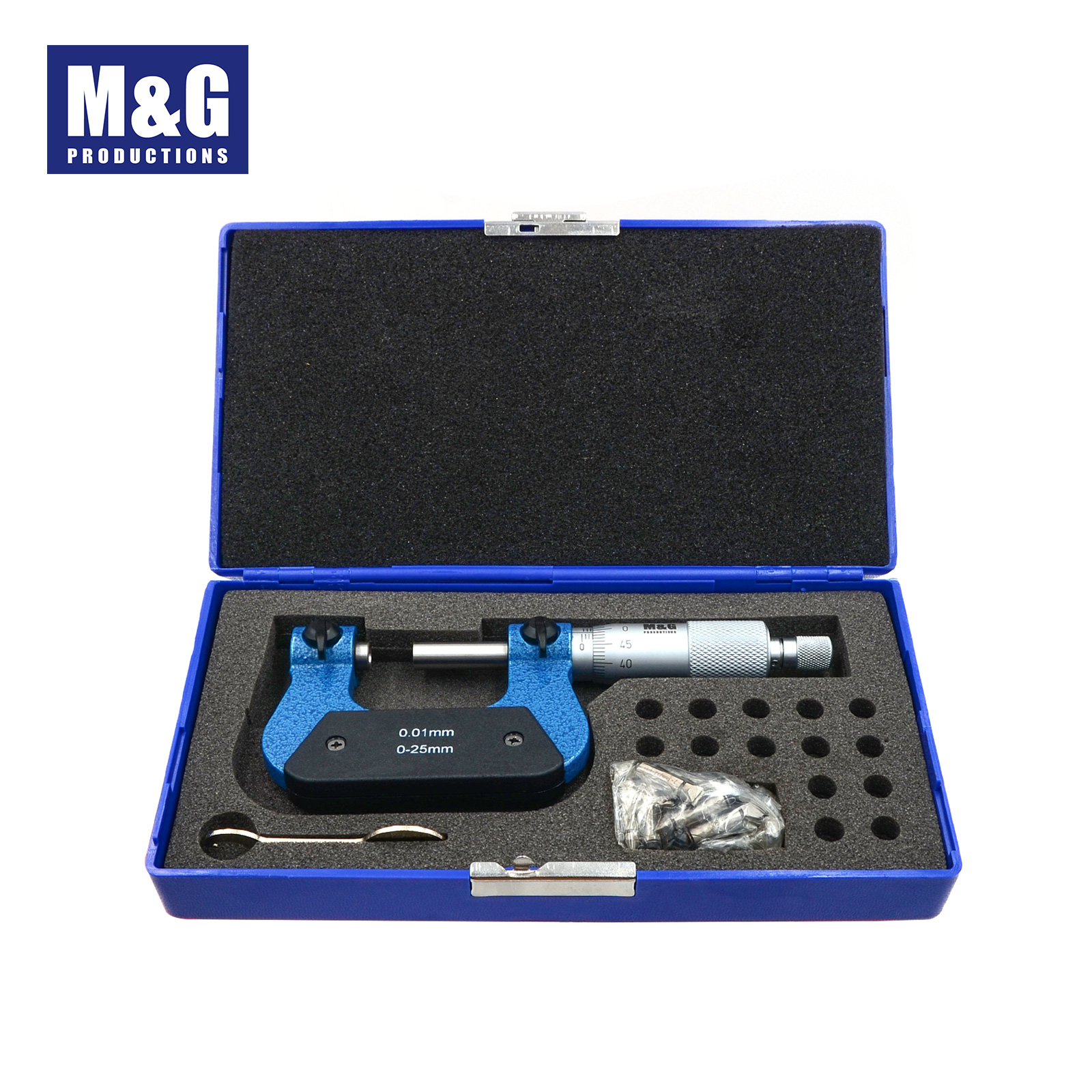 Thread Outside Micrometer 0-25MM with 5set ANVILS