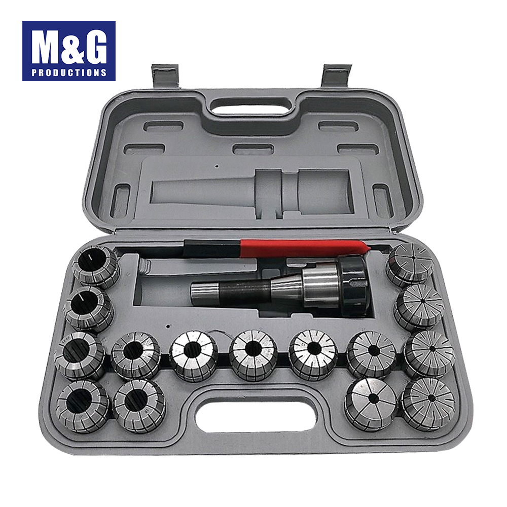 ER40 Collet Set,15pcs/set(3-26mm) With R8 Shank and Wrench