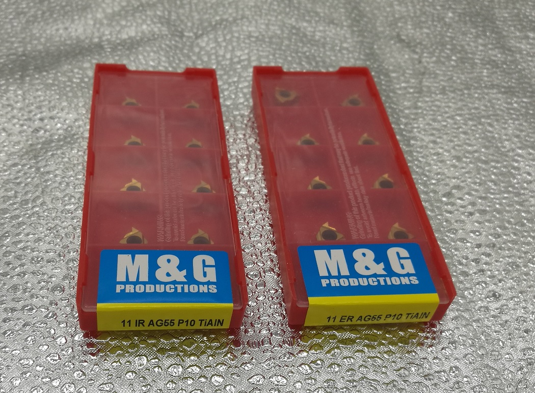 Threading Inserts 11 ER AG55, Coated TiN